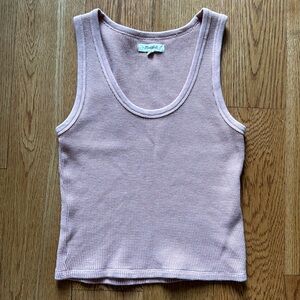 Madewell Waffle Knit Scoop Crop Tank XS